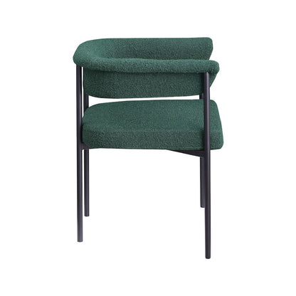 Malin Green Boucle Fabric Dining Chair, Set of 2