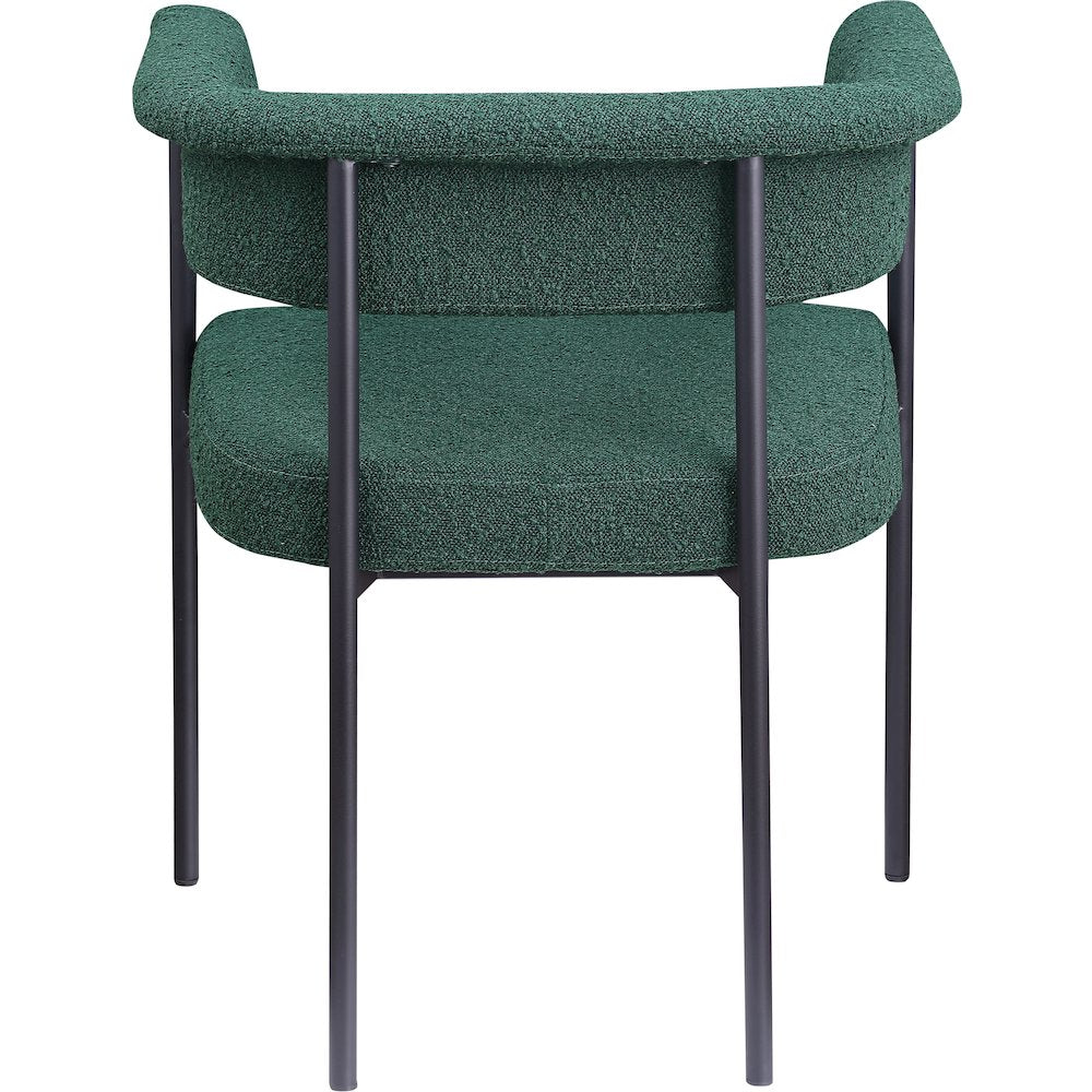 Malin Green Boucle Fabric Dining Chair, Set of 2