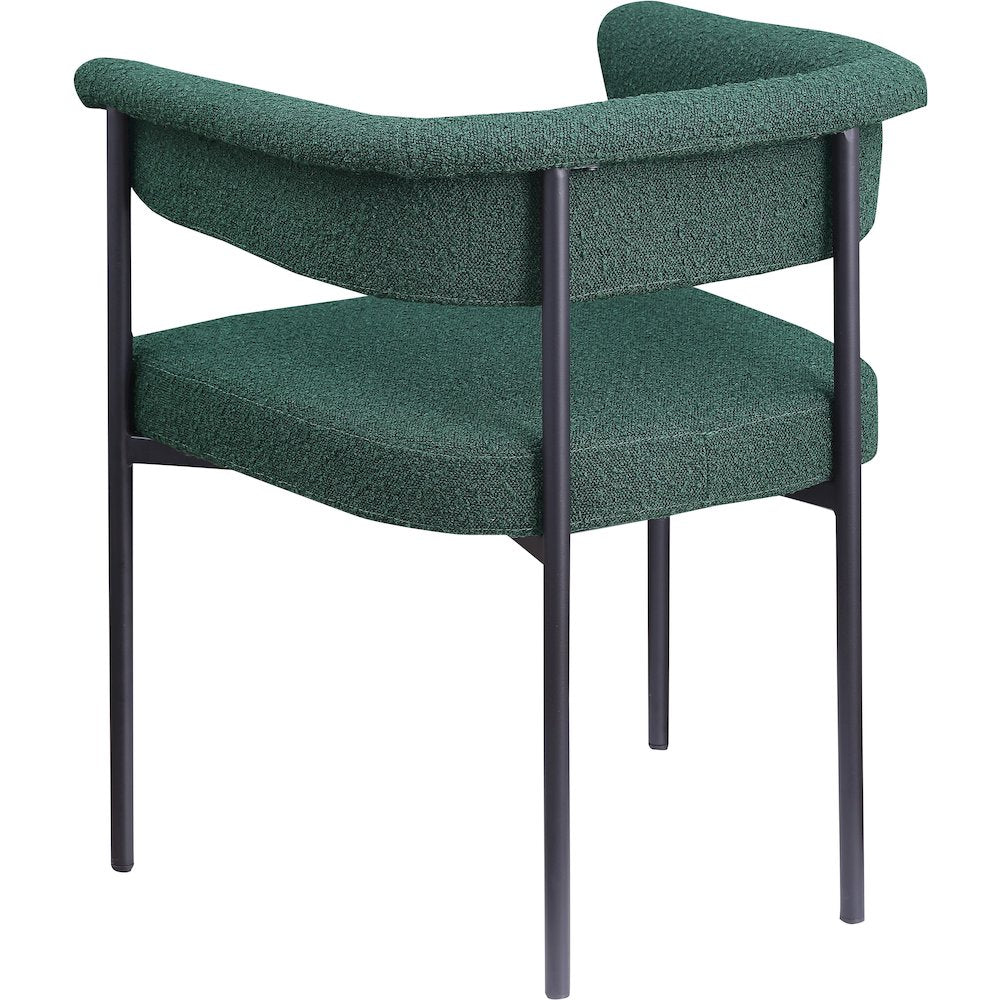 Malin Green Boucle Fabric Dining Chair, Set of 2