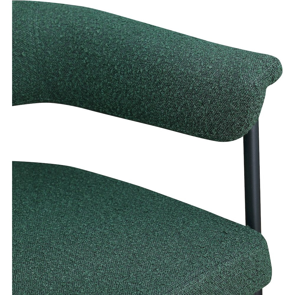 Malin Green Boucle Fabric Dining Chair, Set of 2