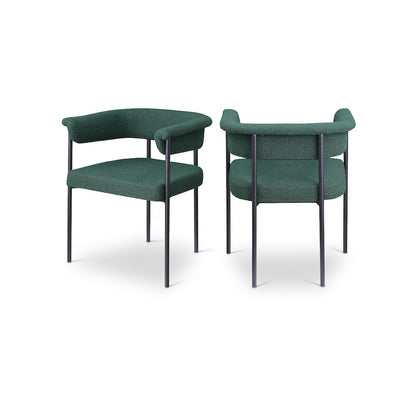 Malin Green Boucle Fabric Dining Chair, Set of 2
