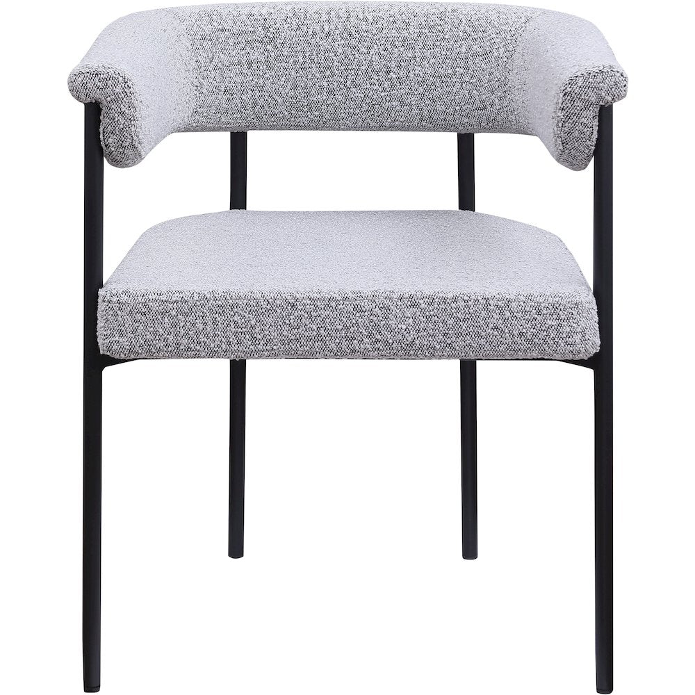Malin Grey Boucle Fabric Dining Chair, Set of 2