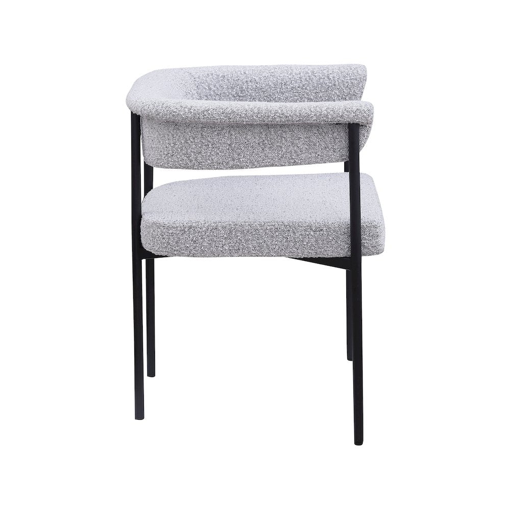 Malin Grey Boucle Fabric Dining Chair, Set of 2
