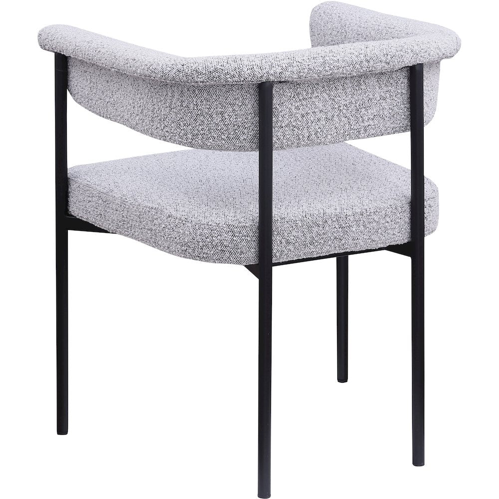 Malin Grey Boucle Fabric Dining Chair, Set of 2