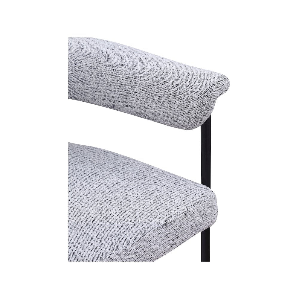 Malin Grey Boucle Fabric Dining Chair, Set of 2