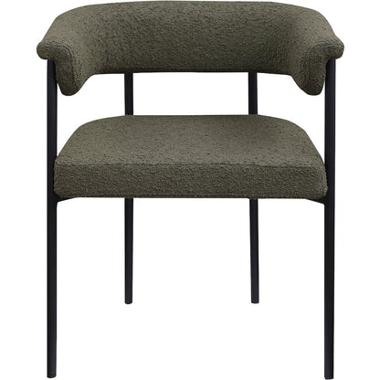 Malin Olive Boucle Fabric Dining Chair, Set of 2