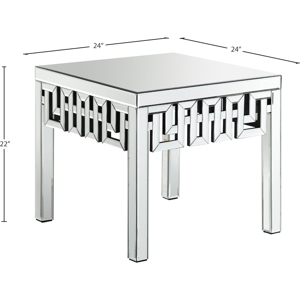 Aria Mirrored End Table