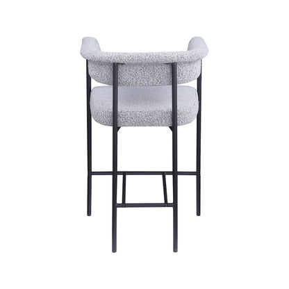 Malin Grey Boucle Fabric Counter Stool, Set of 2