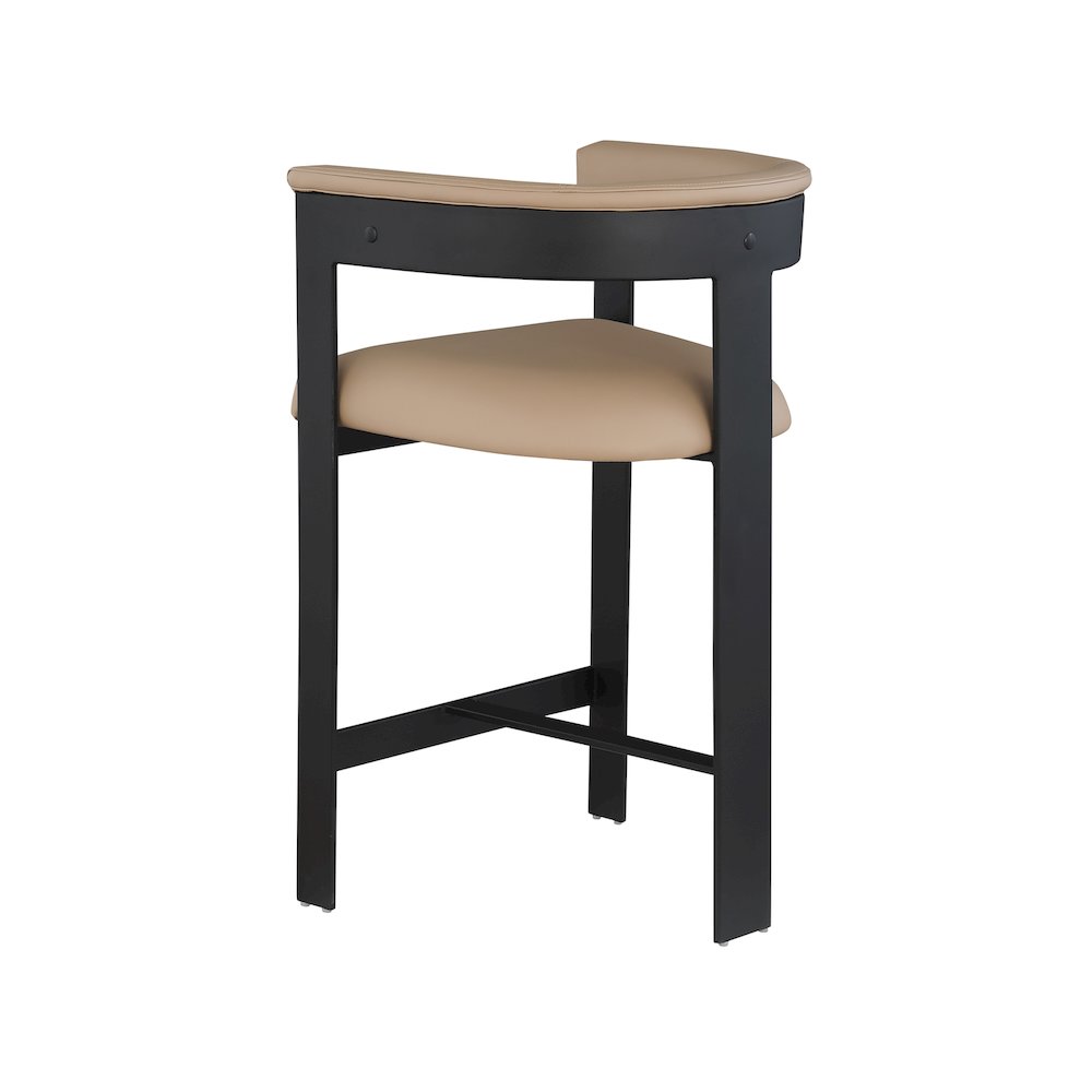 Romeo Tan Vegan Leather Counter Stool, Set of 2