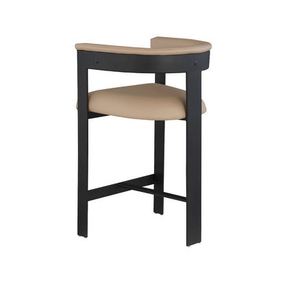Romeo Tan Vegan Leather Counter Stool, Set of 2