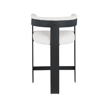 Romeo Cream Boucle Fabric Counter Stool, Set of 2