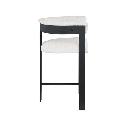Romeo Cream Boucle Fabric Counter Stool, Set of 2