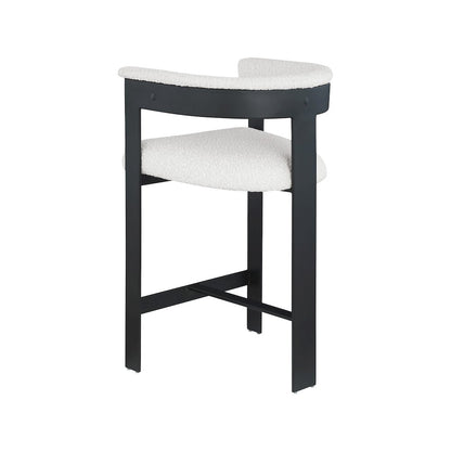 Romeo Cream Boucle Fabric Counter Stool, Set of 2