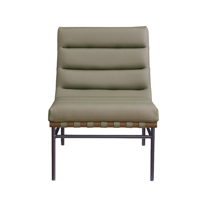 Burke Olive Vegan Leather Accent Chair