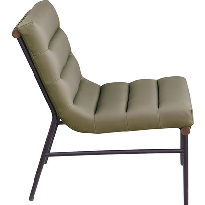 Burke Olive Vegan Leather Accent Chair