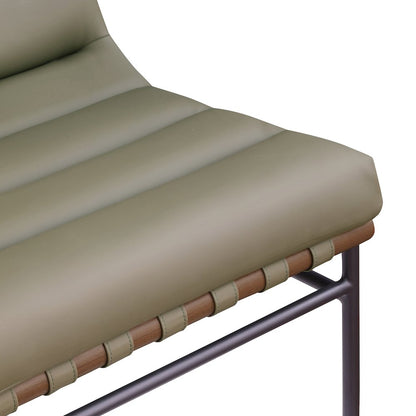Burke Olive Vegan Leather Accent Chair