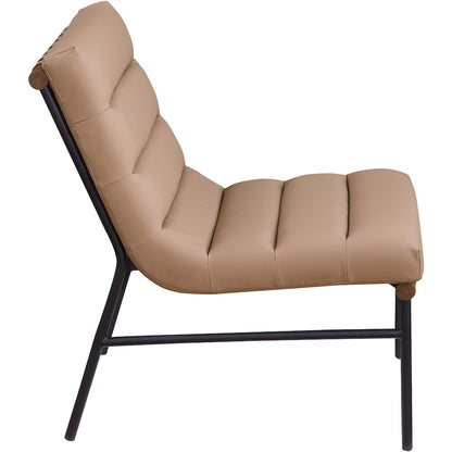 Burke Tan Vegan Leather Accent Chair