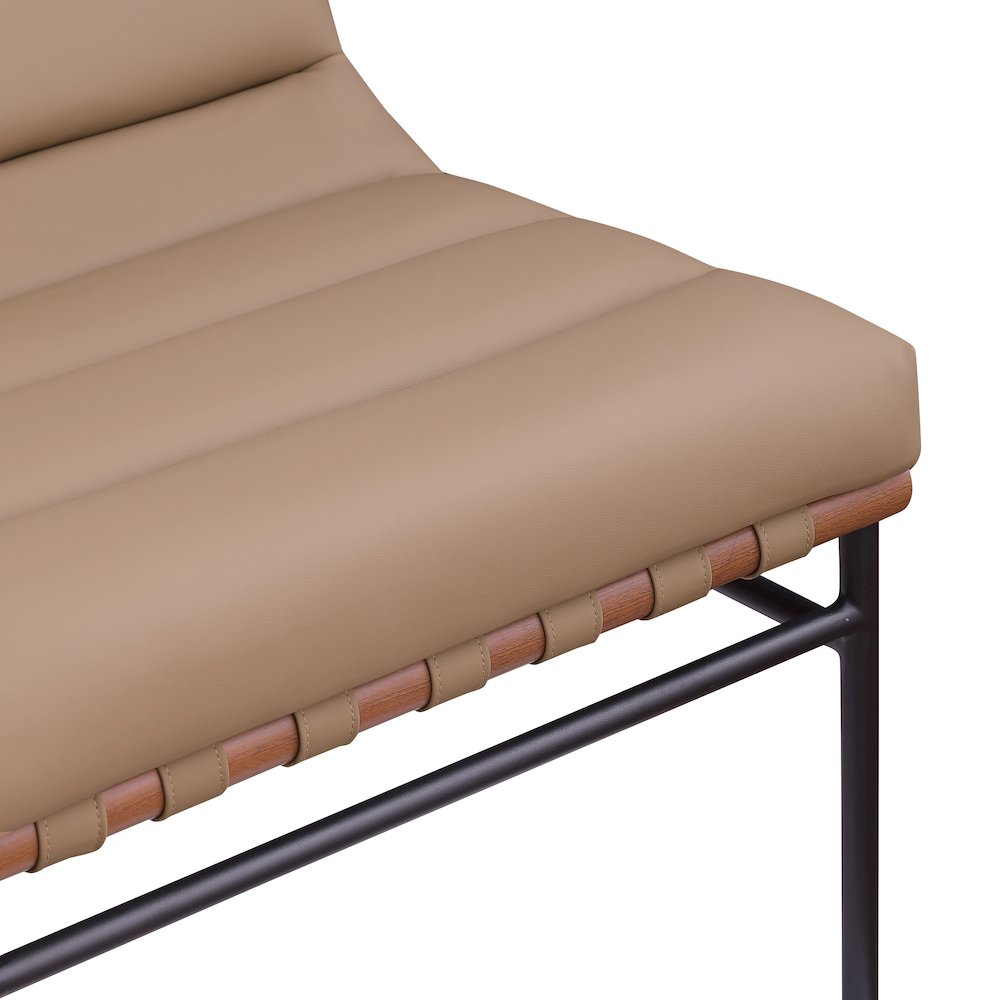 Burke Tan Vegan Leather Accent Chair