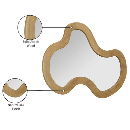 Oblique Oak Mirror