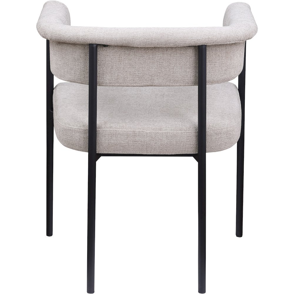 Malin Taupe Linen Textured Fabric Dining Chair, Set of 2