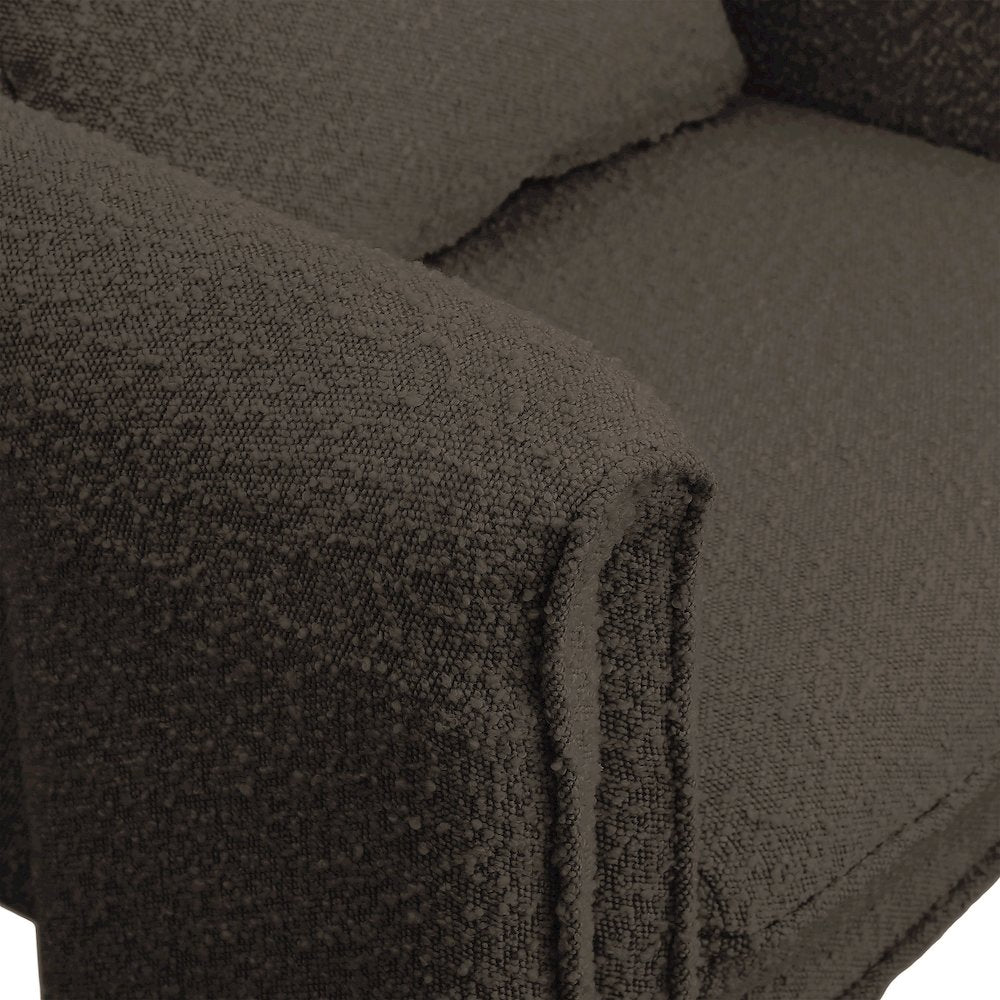 Stylus Brown Boucle Fabric Accent Chair
