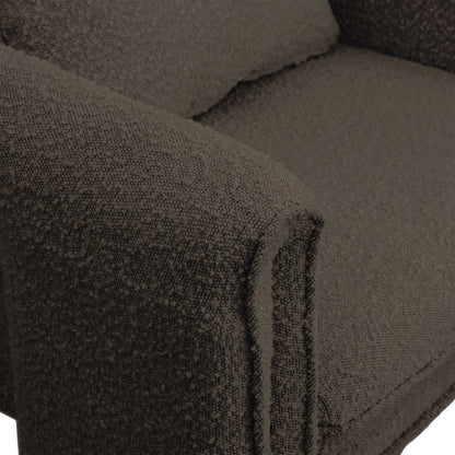 Stylus Brown Boucle Fabric Accent Chair