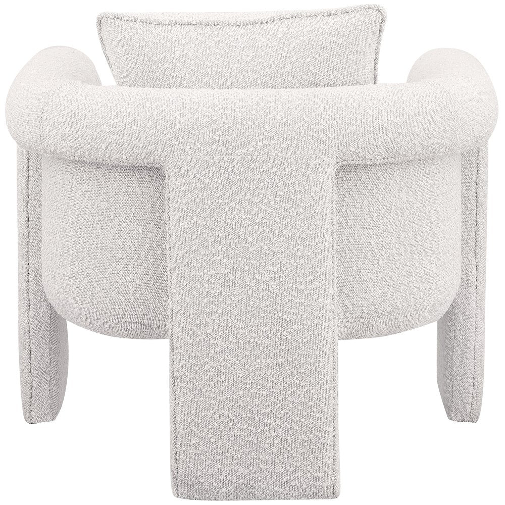 Stylus Cream Boucle Fabric Accent Chair