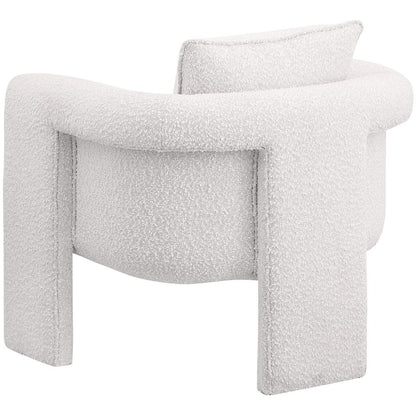 Stylus Cream Boucle Fabric Accent Chair