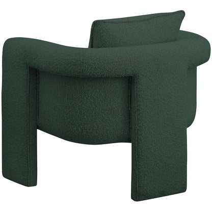 Stylus Green Boucle Fabric Accent Chair