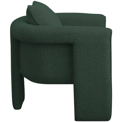 Stylus Green Boucle Fabric Accent Chair