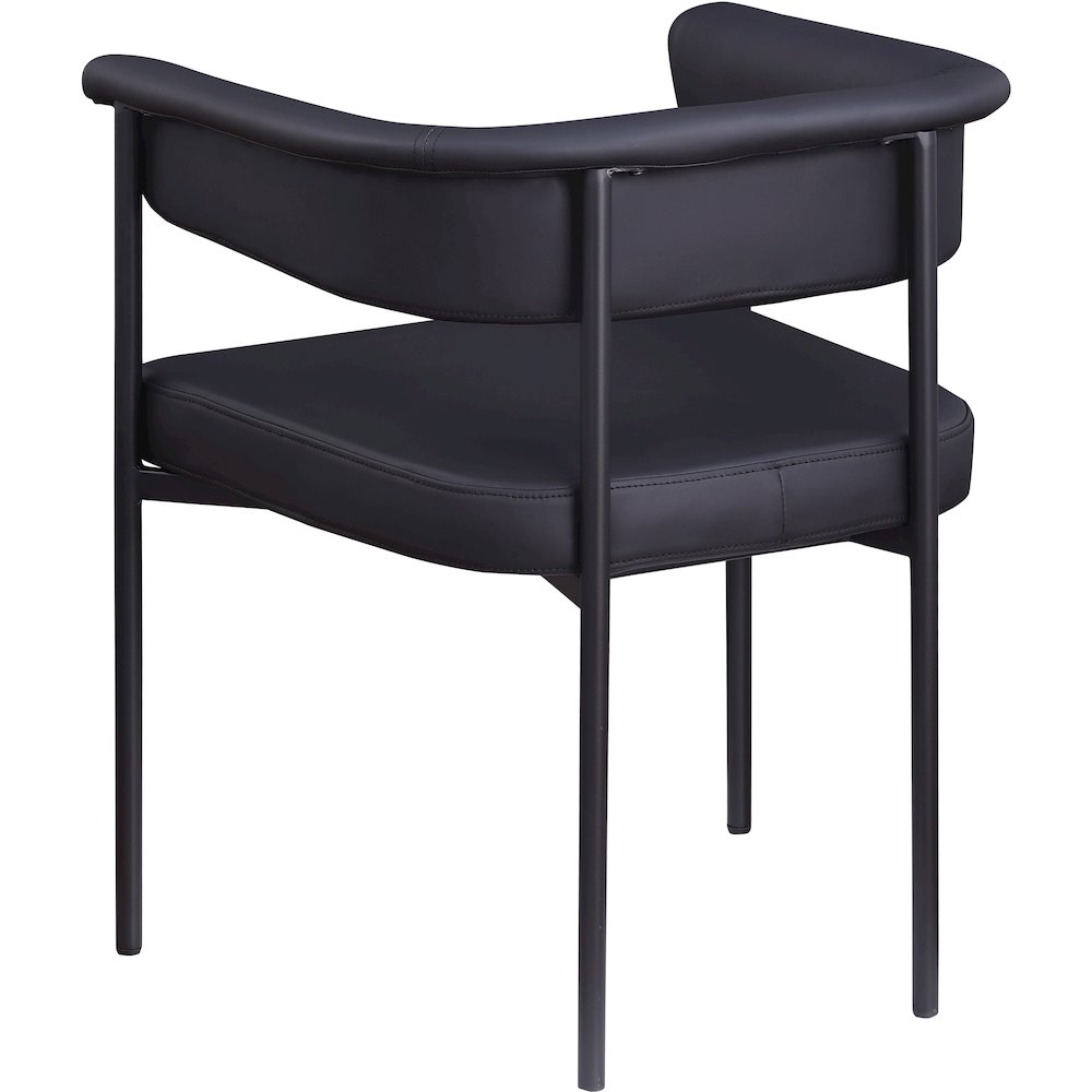 Malin Black Vegan Leather Dining Chair, Set of 2