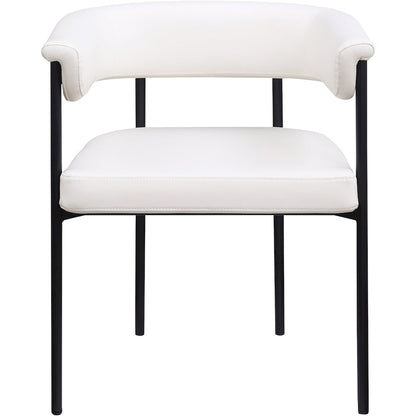 Malin Cream Vegan Leather Dining Chair, Set of 2