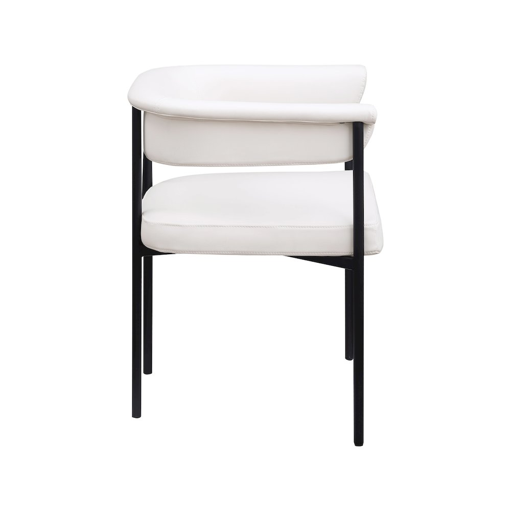 Malin Cream Vegan Leather Dining Chair, Set of 2