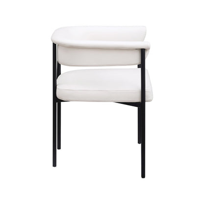 Malin Cream Vegan Leather Dining Chair, Set of 2