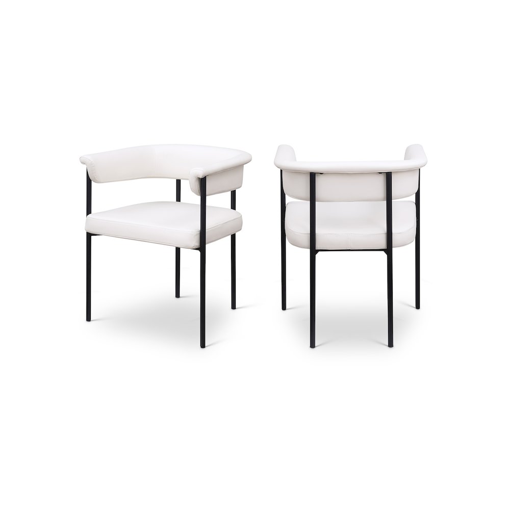 Malin Cream Vegan Leather Dining Chair, Set of 2