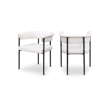 Malin Cream Vegan Leather Dining Chair, Set of 2
