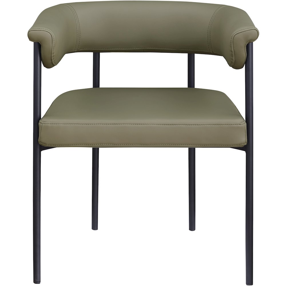 Malin Olive Vegan Leather Dining Chair, Set of 2