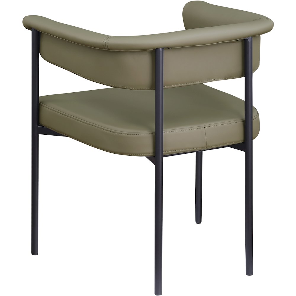 Malin Olive Vegan Leather Dining Chair, Set of 2