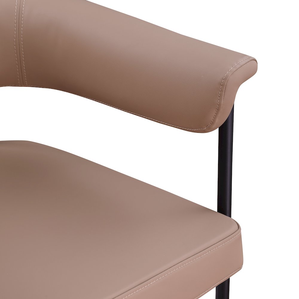 Malin Tan Vegan Leather Dining Chair, Set of 2