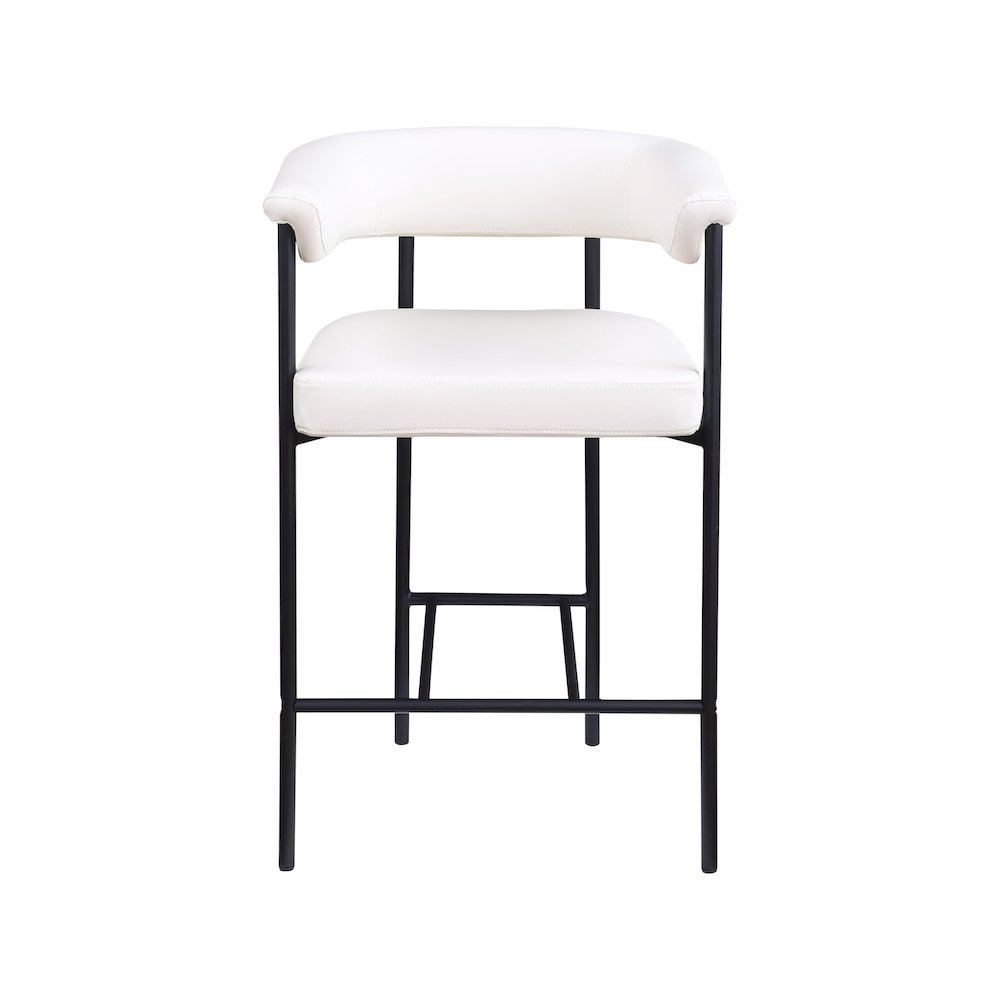 Malin Cream Vegan Leather Counter Stool, Set of 2