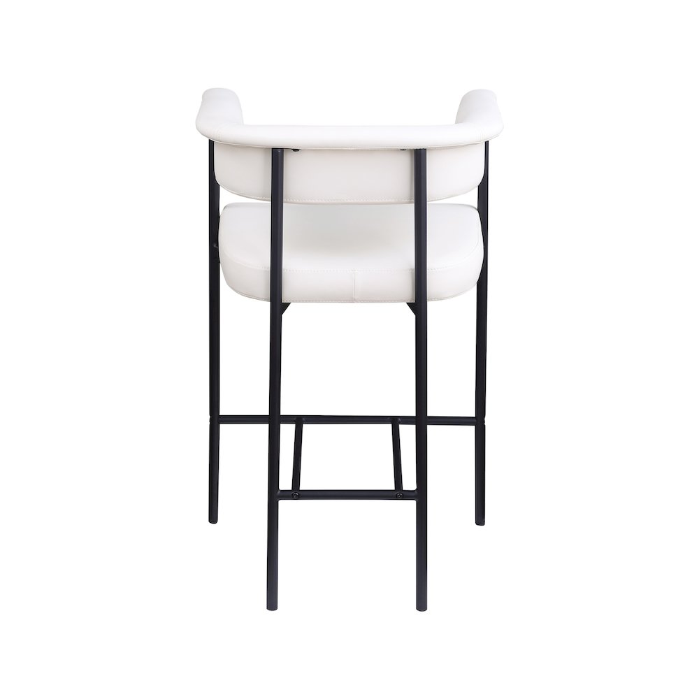 Malin Cream Vegan Leather Counter Stool, Set of 2