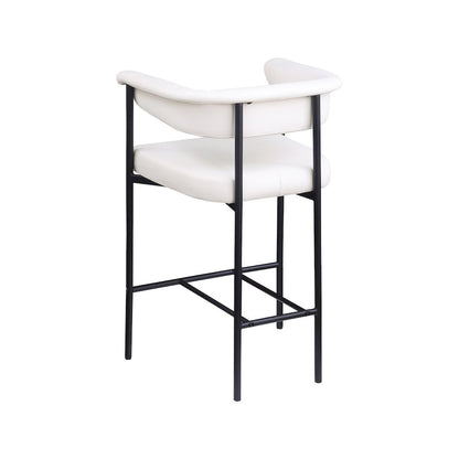 Malin Cream Vegan Leather Counter Stool, Set of 2