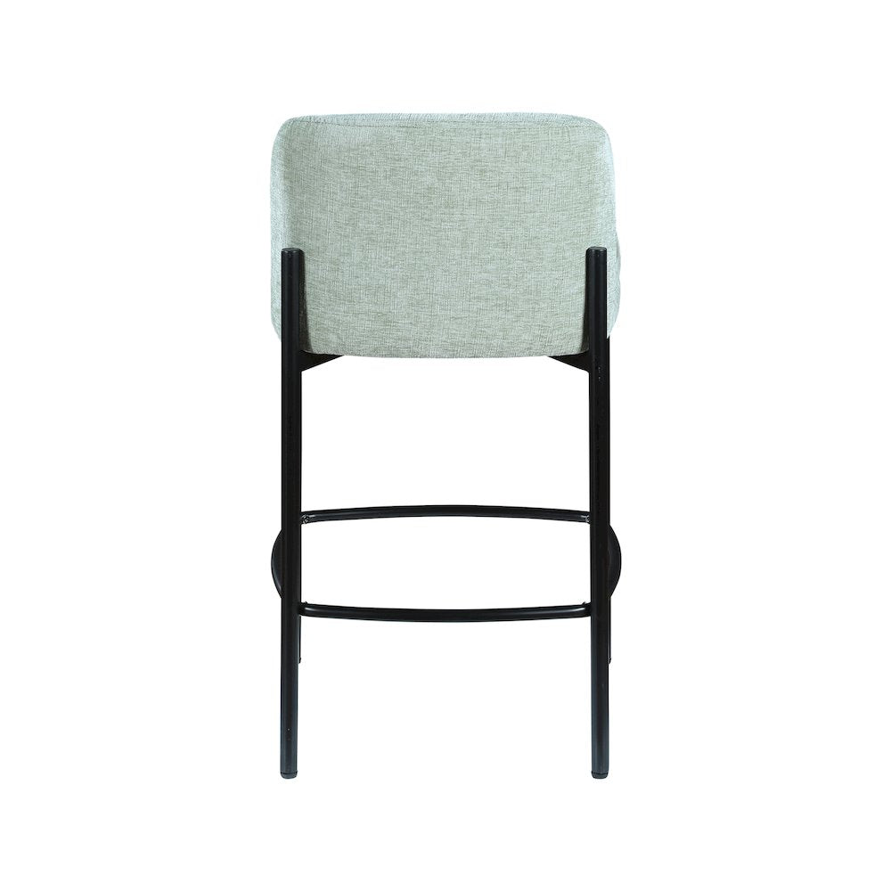Burton Mint Chenille Fabric Stool, Set of 2
