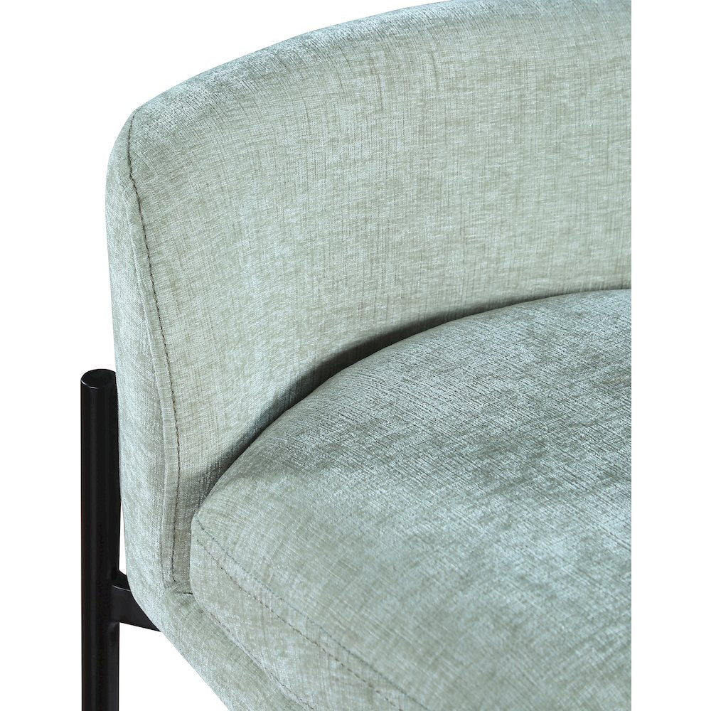 Burton Mint Chenille Fabric Stool, Set of 2