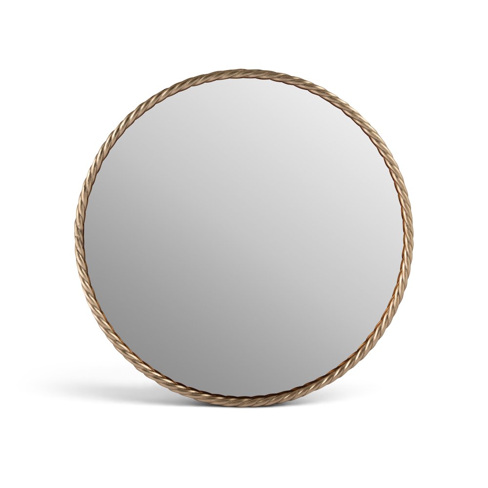 Braida 23.75" Antique Brass Iron Frame Mirror