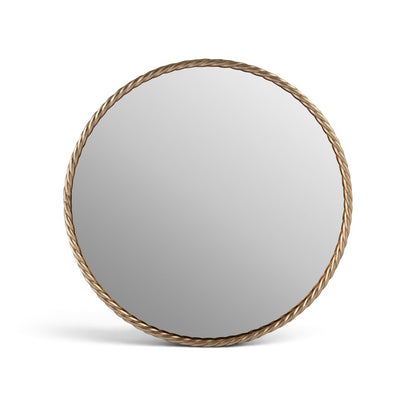 Braida 23.75" Antique Brass Iron Frame Mirror