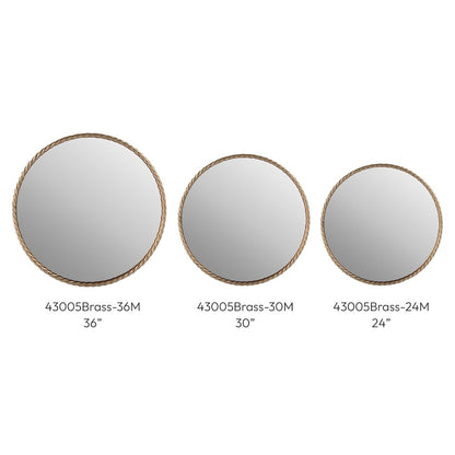 Braida 29.5" Antique Brass Iron Frame Mirror