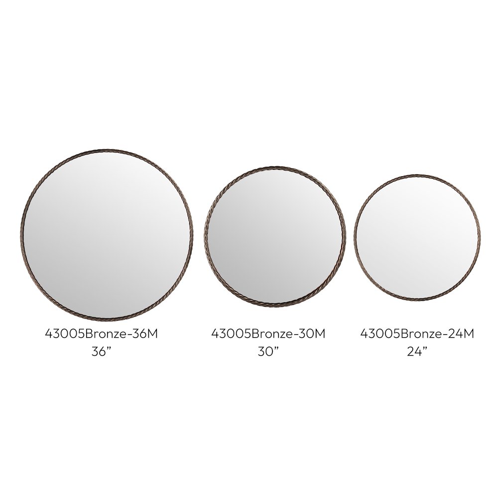 Braida 36" Bronze Iron Frame Mirror