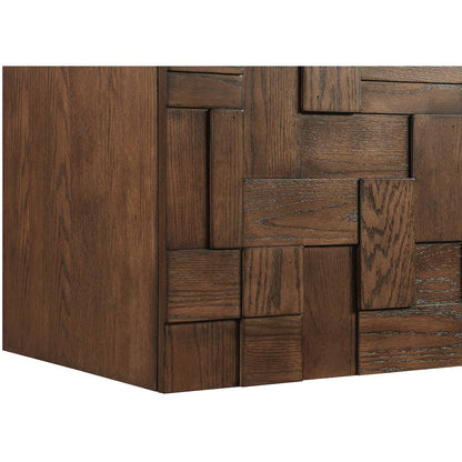 Leonardo 36" Brown Engineered Stone And Solid Wood Wall Mounted Bathroom Vanity