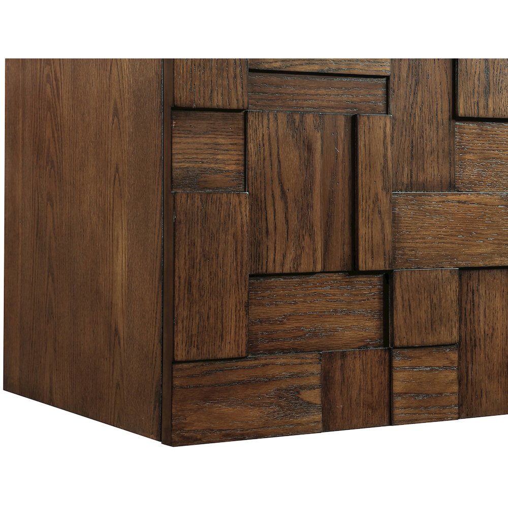 Leonardo 48" Brown Engineered Stone And Solid Wood Wall Mounted Bathroom Vanity